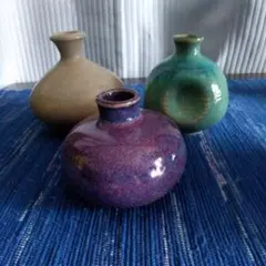陶器製一輪挿し3個セット