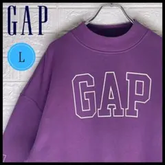 【24時間以内　匿名発送】ギャップ　ビッグロゴ　トレーナー　パープル　Lサイズ