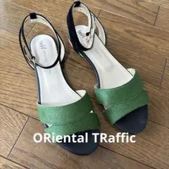WA ORiental TRaffic アンクルストラップサンダル グリーンのサムネイル