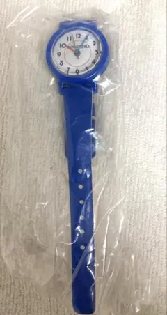 ブルー　アナログ腕時計