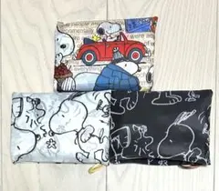 新品　スヌーピー　SNOOPY 折りたたみ　大容量エコバッグ　3個セット