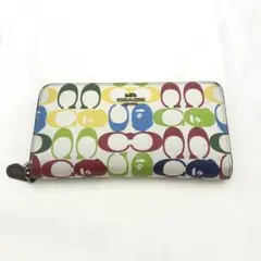COACH コーチ　長財布　レインボー　シグネチャー　新品　アウトレット COACHコーチ ラウンドファスナー長財布 レインボーシグネチャー | francore