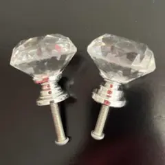 取っ手　ドアノブアクセサリー　クリスタル　クリア　チェスト
