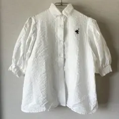 美品☆ エムズグレイシー ボウタイ リボン 長袖ブラウス パールボタン 