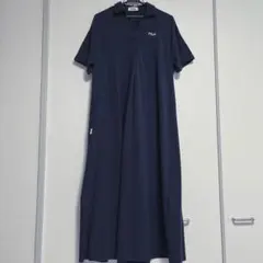 FILA カノコAラインフレアポロスキッパーワンピース ネイビー　RANAN