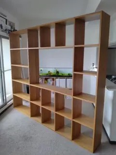 【無印良品】スタッキングシェルフ5×5ワイド240cm/オープン型3列/オーク材のサムネイル
