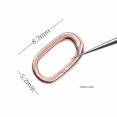 K18YG WG PG クラスプ オーバル 18k パーツ スナップ開口 コマ - メルカリ