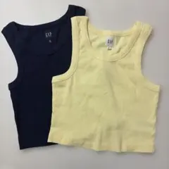 GAP クロップド　リブ　タンクトップ 2枚セットのサムネイル