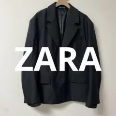 ZARA ザラ　テーラードジャケット　黒　ブラック　 L