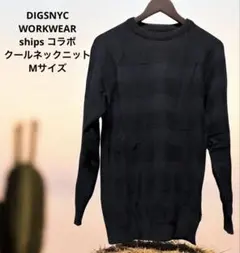 【限定品】DIGSNYC・ships・クールネックニット・サイズM・コラボ品のサムネイル