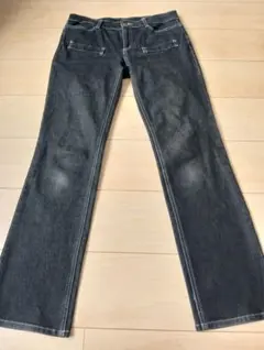 ミシカ☆MISHKA☆黒ボタンフライスリムストレート☆34☆ウェスト約89cm 