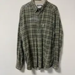 Columbia チェック柄シャツ XL グリーン