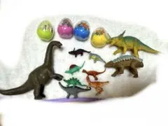 恐竜 フィギュア セット 恐竜の卵 カプセル 10体 卵4個