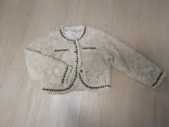 ボアジャケット ノーカラー ホワイトのサムネイル