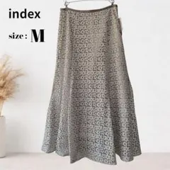 【新品・タグ付き】　index インデックス　フレアスカート　M 総レース
