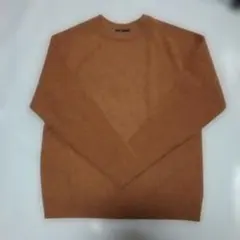 COMME CA ISM ブラウン クルーネックセーター