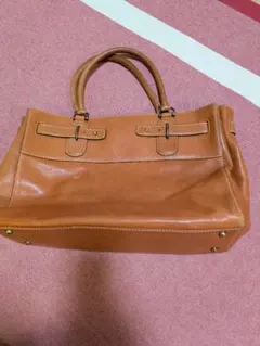 SAZABY　オレンジ レザートートバッグ