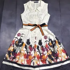 エムズグレイシー M'S GRACY ノースリーブワンピース M 花柄のサムネイル