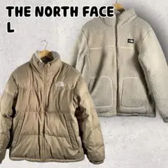 韓国限定 ザノースフェイス リバーシブル ダウンジャケット ボアジャケット L