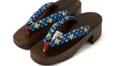 草履 下駄　星柄　浴衣