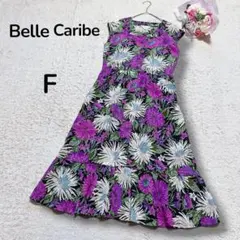 【Belle Caribe】ヴィンテージ　レトロ総柄ノースリーブロングワンピースのサムネイル