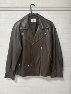 MURUA ブラウン レザーライダースジャケット
