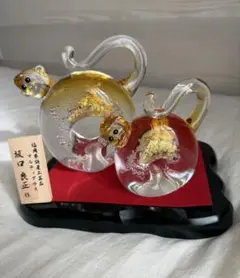 マルティグラス　 ガラス製猿の置物