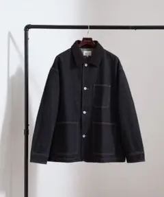 【EMMA CLOTHES】カバーオール オーバーサイズ 襟コーデュロイ デニム