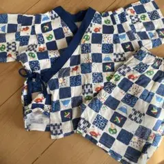 ベビー甚平 チェック柄 95cm未満