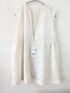 【タグ付き新品未使用】ローリーズファーム　バスケットベスト　ジレ　リネンライクのサムネイル