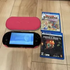 SONY PS Vita ピンク　本体 PCH-2000 ケース付　ソフト付