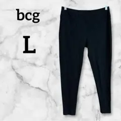 bcg【L】ブラック スパッツ レギンス シンプル 運動 ヨガ ジム ランニング