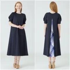 美品✨ ブルーレーベルクレストブリッジ タックスリーブ ポンチドレス チェック