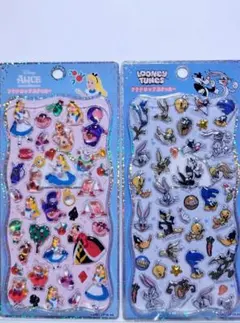 国内正規品☆プチドロップステッカー　ディズニーアリス　ルーニー・テューンズ