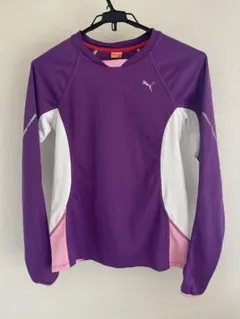 Puma パープル 長袖シャツ サムホール有