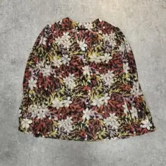 00's vintage 花柄 長袖 トップス 前面ボタン付き