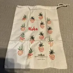 ロイヤルハワイアンセンター　パイナップル柄 Aloha 巾着袋