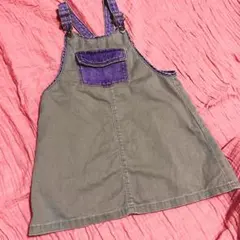 ZARA ジャンバースカート　カーキデニム　110