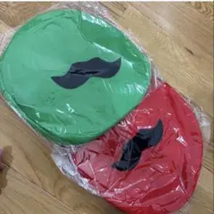 キャラクター帽子　コスプレ　ハロウィン　ヒゲ付き　4点セット