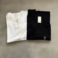 UNIQLO メンズオーバー5分袖白黒 XL tシャツ