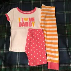 美品有りカーターズI LOVE DADDY パジャマセット90