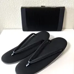 【礼装用】黒草履＆フォーマル和装バッグ セット 喪服・法事用