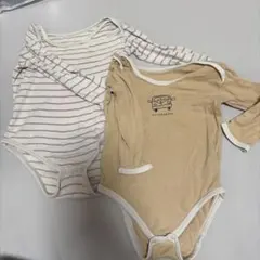 バースデイ　tete a tete 長袖ロンパース 肌着　2枚セット