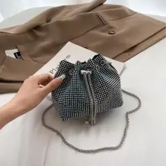 ショルダーバッグ キラキラバッグ ラインストーン パール パーティおしゃれ