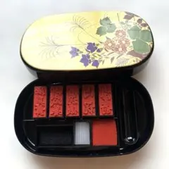 スタンプセット 金色の花柄デザイン