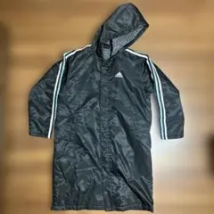 adidas フード付きボアベンチコート　ブラックコート＊サイズ150