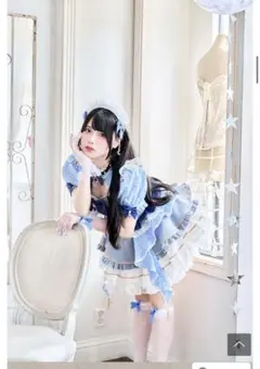 パフスリーブデニムドールメイド Malymoon コスプレ マリームーン