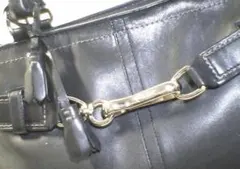 COACH ブラックレザー トートバッグ