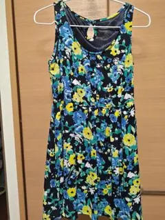 INGNI ノースリーブワンピース 花柄 黒