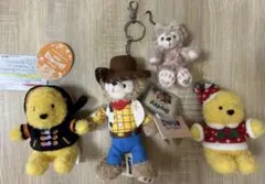 香港ディズニー　ダッフィー ウッディーコスチューム マスコット キーホルダー 等